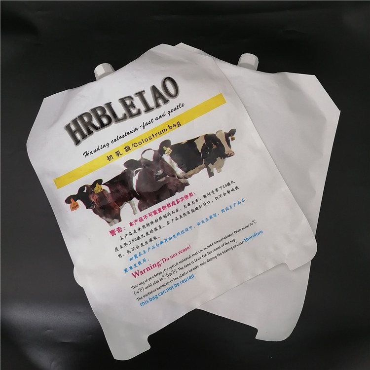 Hanging Calf Colostrum Feeding Pouch with Delivery Tube — PET/AL/PA/PE Laminate, Custom Litre Sizes for Dairy Farms