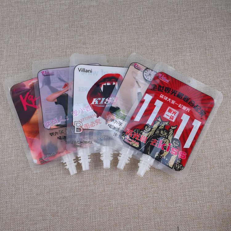 300 ml Shoulder-Mounted Side-Spout Stand-Up Pouch for Jelly, Pudding & Liquid Snacks — PET/AL/NY/PE Custom Printed with Optional Flip Cap