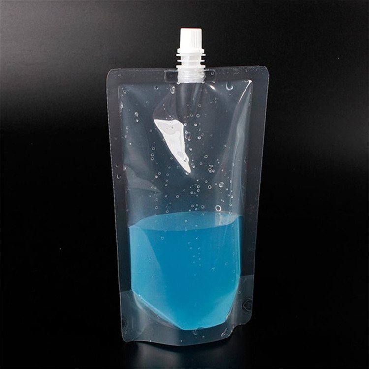 Liquid Packaging: 1–5L Valve Spout Dual-Gusset Stand-Up Pouch with Carry Handle, PET+AL+PA+PE 15–25 μm Laminate for Juice, Wine and Beverages