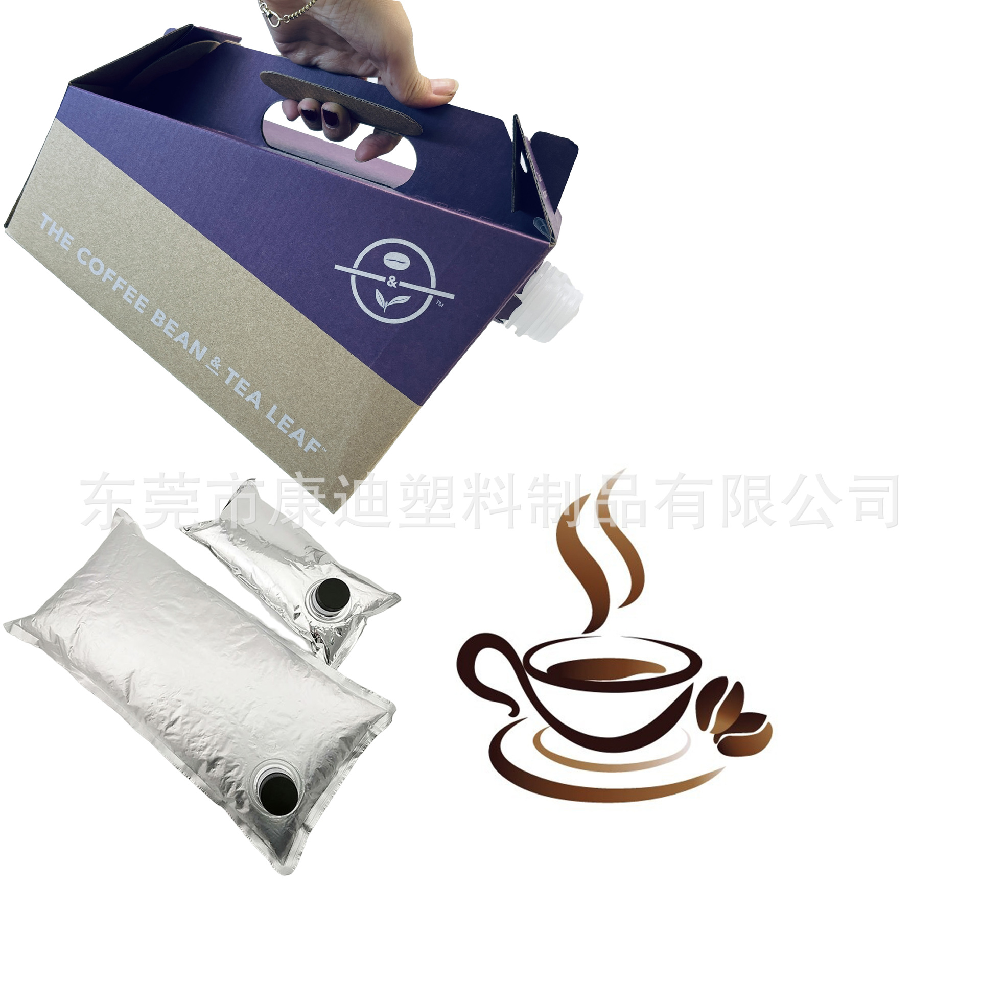 Heat-Resistant Metallized Bag-in-Box With Handle for Coffee Syrup Wine
