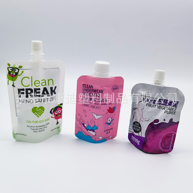 Stand-Up Spout Pouches 250ml 350ml Food-Grade Aluminium Laminate For Juice Beverage